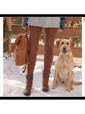 Sundance size 8 Brown Skinny Faux Suede Pants